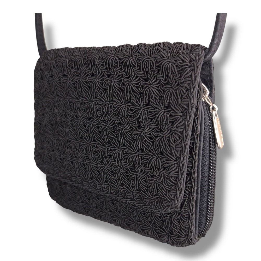 Y2K Era The Limited Black Crochet Style Crossbody Style Purse Bag Travel Boho